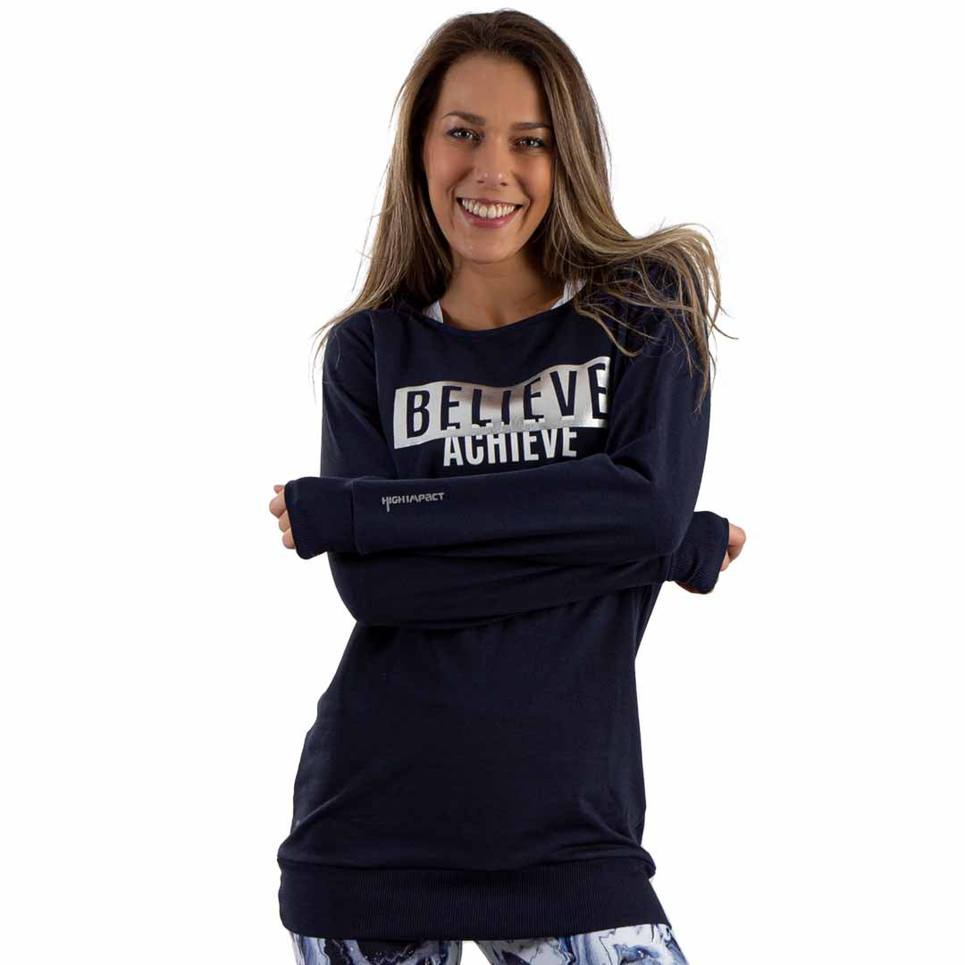 Sudadera deportiva larga con escote en espalda Nova High Impact