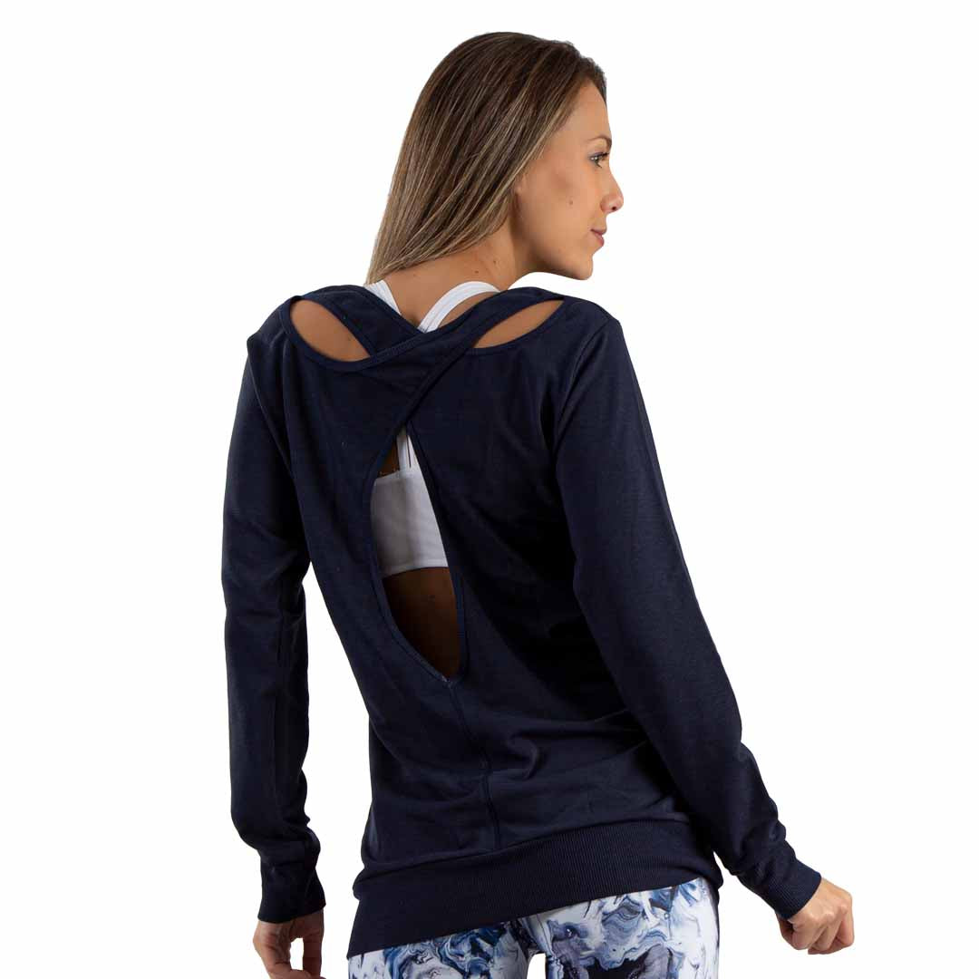 Sudadera deportiva larga con escote en espalda Nova High Impact