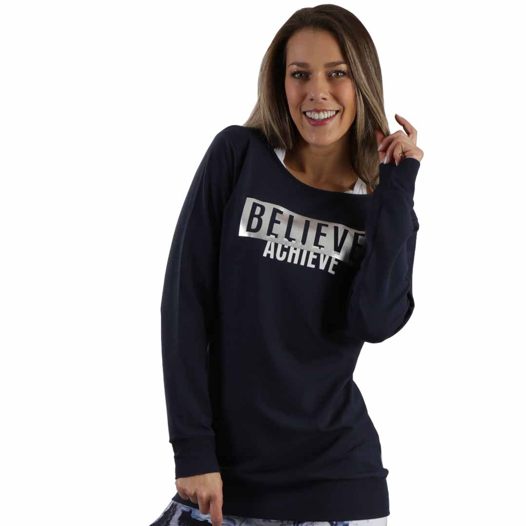 Sudadera deportiva larga con escote en espalda Nova High Impact