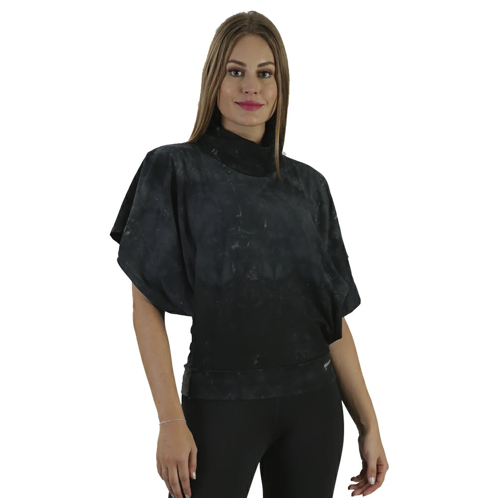 CAPA PARA DAMA MANGA CORTA OVERSIZED CUELLO ALTO ESTAMPADO TIE DYE DUSK - HIGH IMPACT
