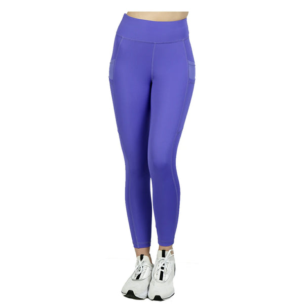 CAPRI DEPORTIVO MORADO PARA DAMA CON BOLSILLOS LATERALES CORTE ALTO PARA CONTROL DE ABDOMEN HANA - HIGH IMPACT