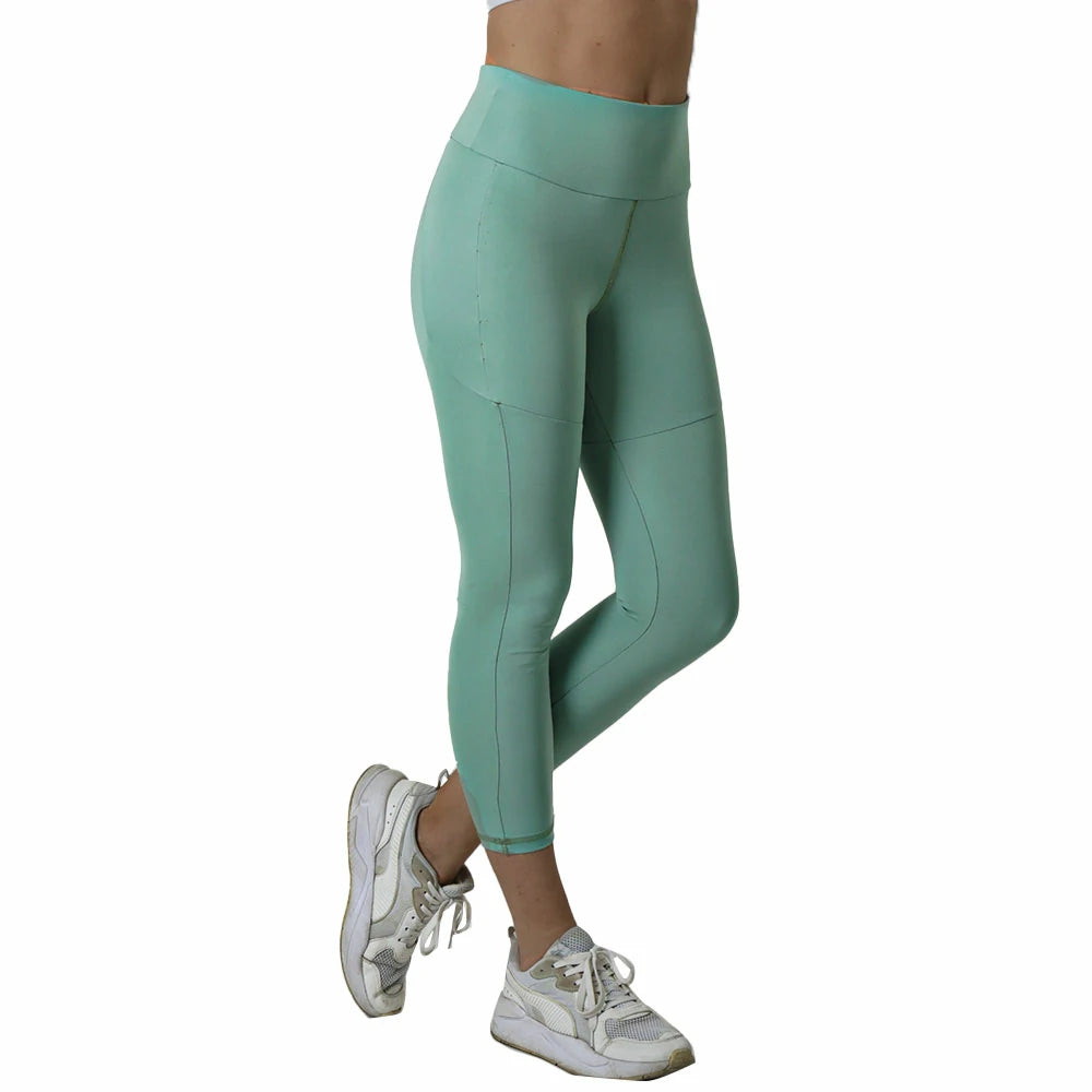 CAPRI DEPORTIVO VERDE MENTA PARA DAMA CON CINTURA ALTA PARA CONTROL DE ABDOMEN TWIST - HIGH IMPACT