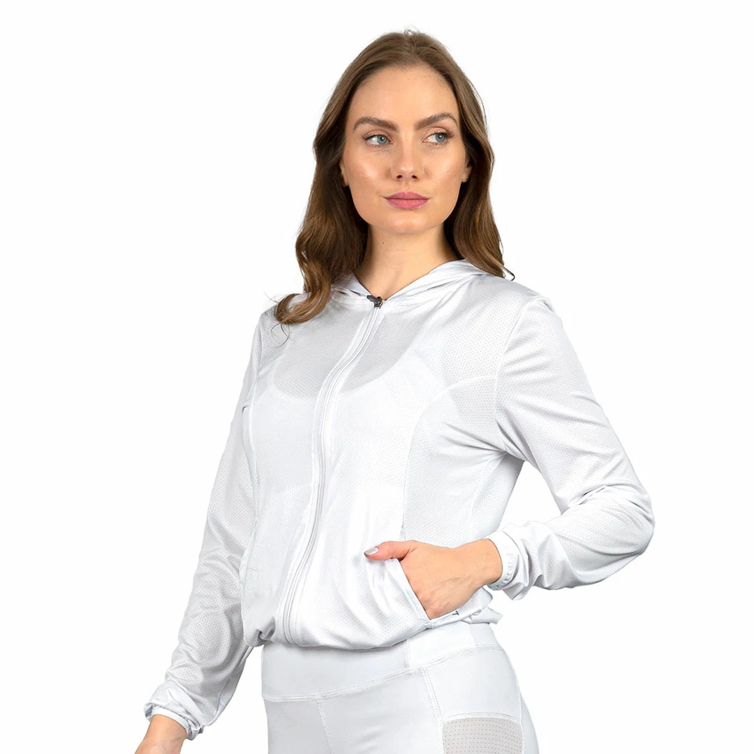 Sudadera Blanca Básicos con capucha