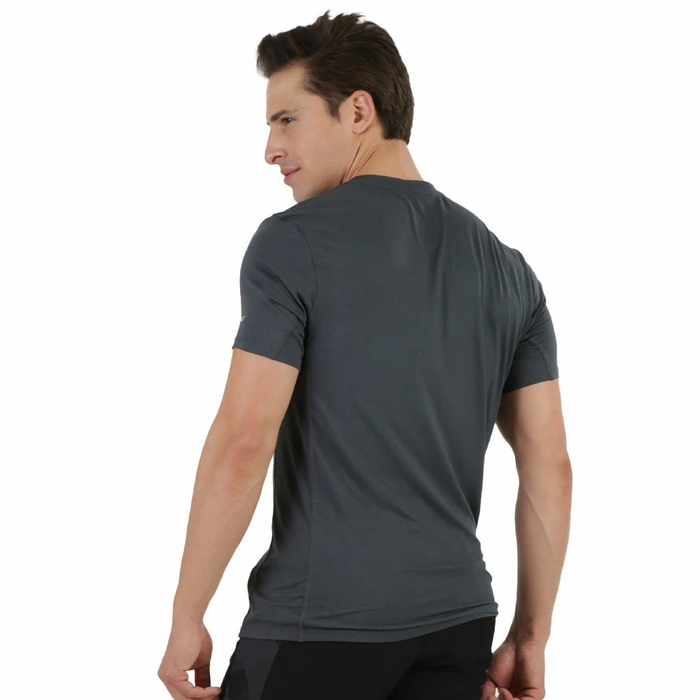 CAMISETA PARA CABALLERO GRIS DE MANGA CORTA CORTE ENTALLADO TACTO SUAVE ULTRA CONFORT - HIGH IMPACT