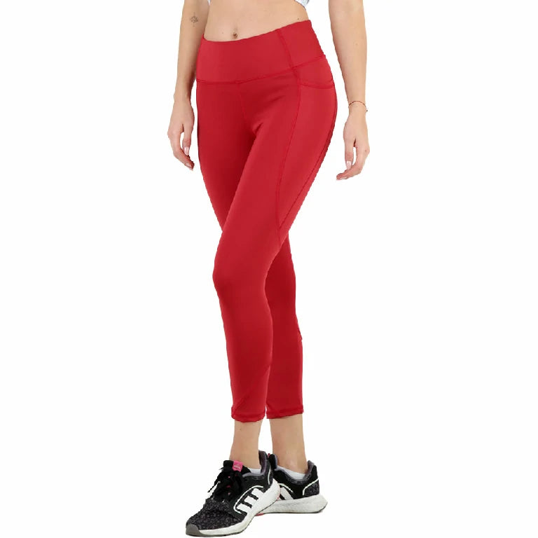 Capri rojo con bolsa al costado