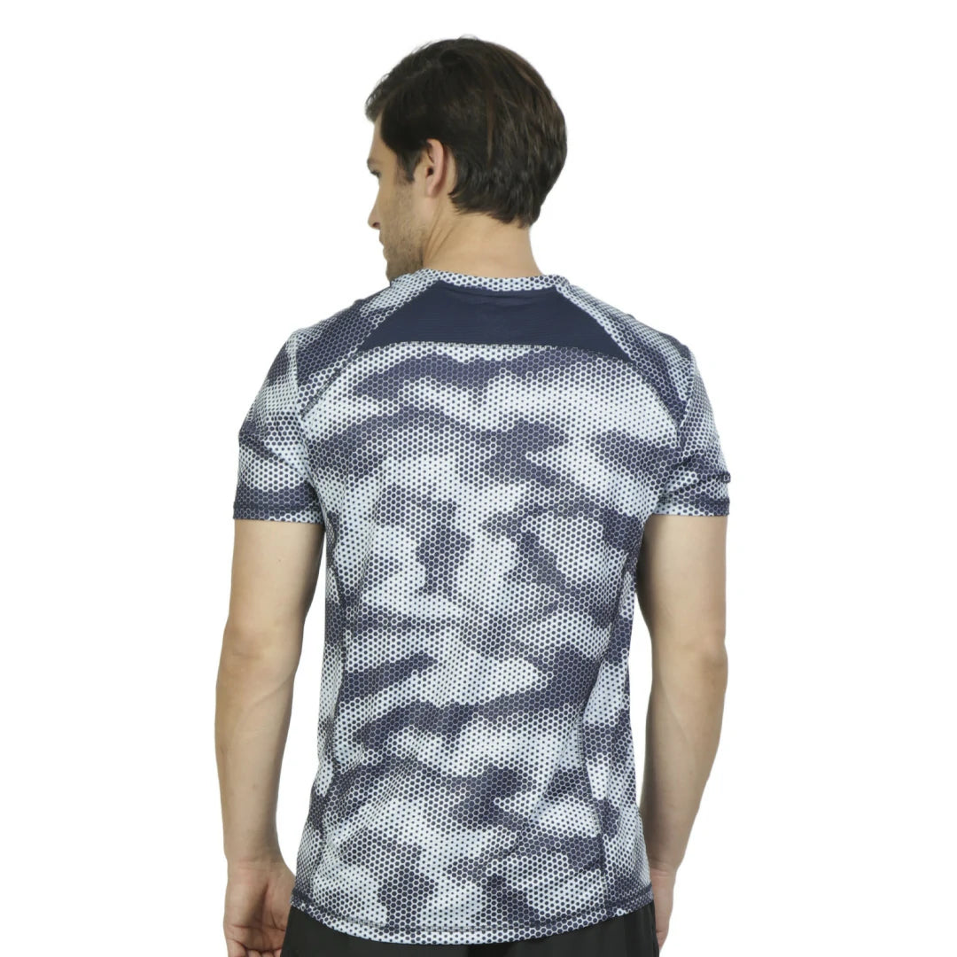 Camiseta camuflaje tipo puntos azul y blanco CABALLERO