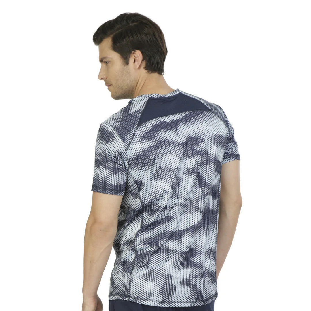 Camiseta camuflaje tipo puntos azul y blanco CABALLERO