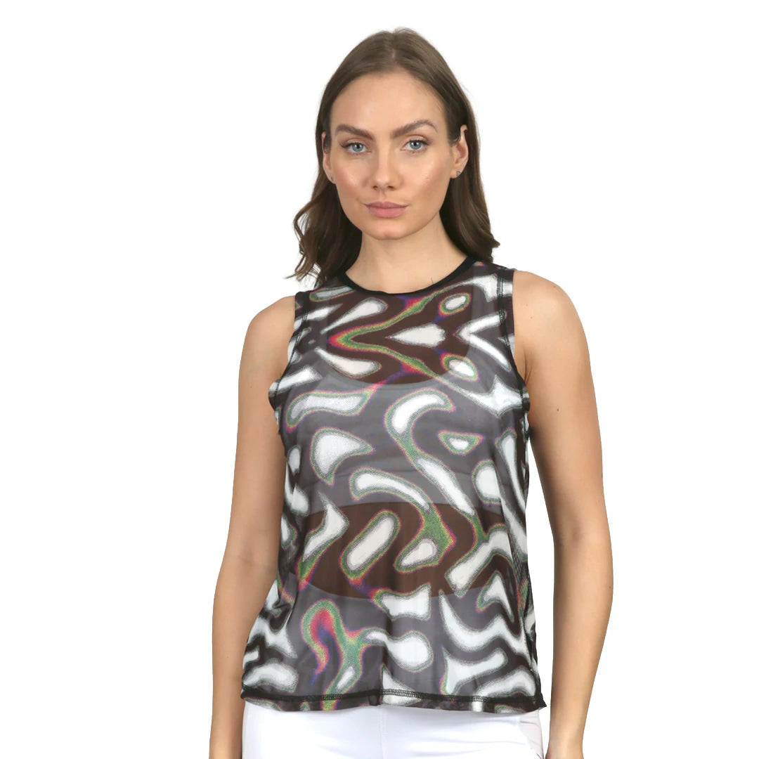 Camiseta manga corta de Mesh con estampado Spectra