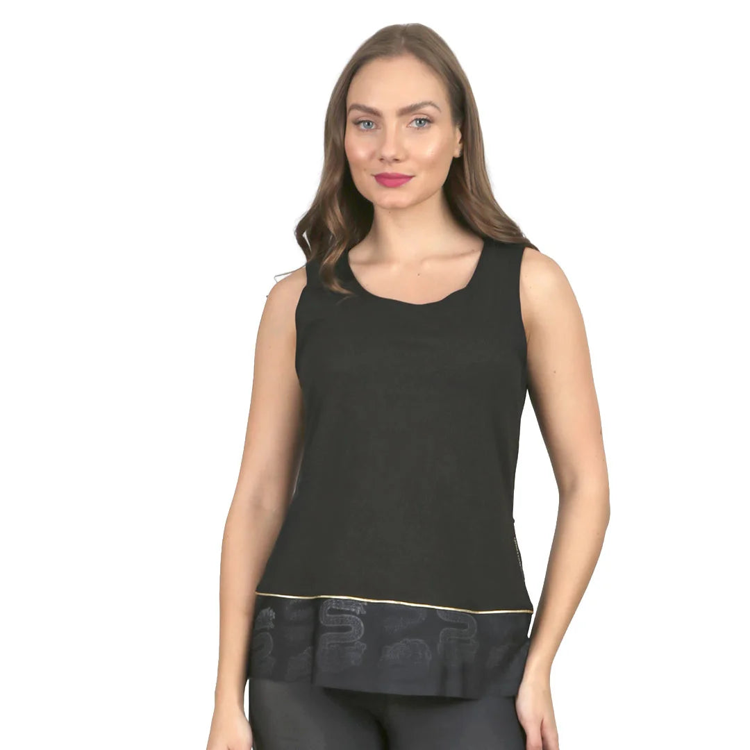 Camiseta sin mangas negra, con ajuste en la espalda VoyXMex High Impact