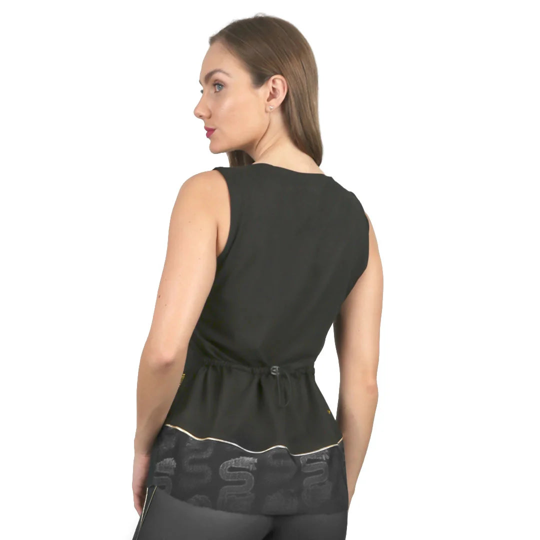 Camiseta sin mangas negra, con ajuste en la espalda VoyXMex High Impact