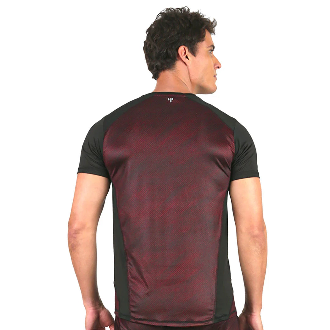 Camiseta caballero estampada roja y negra manga corta Neutral Ground High Impact