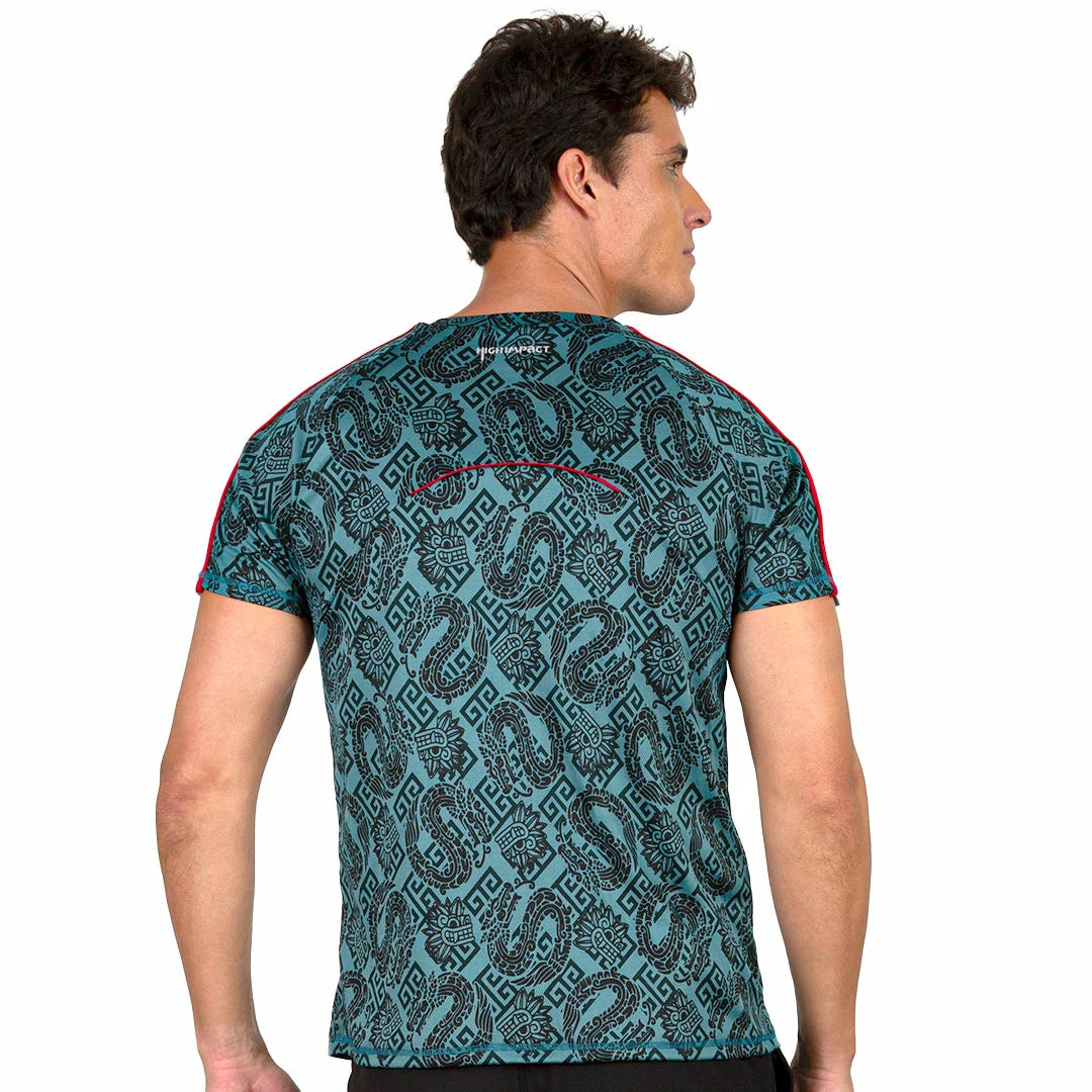 Camiseta caballero verde estampada Mexican
