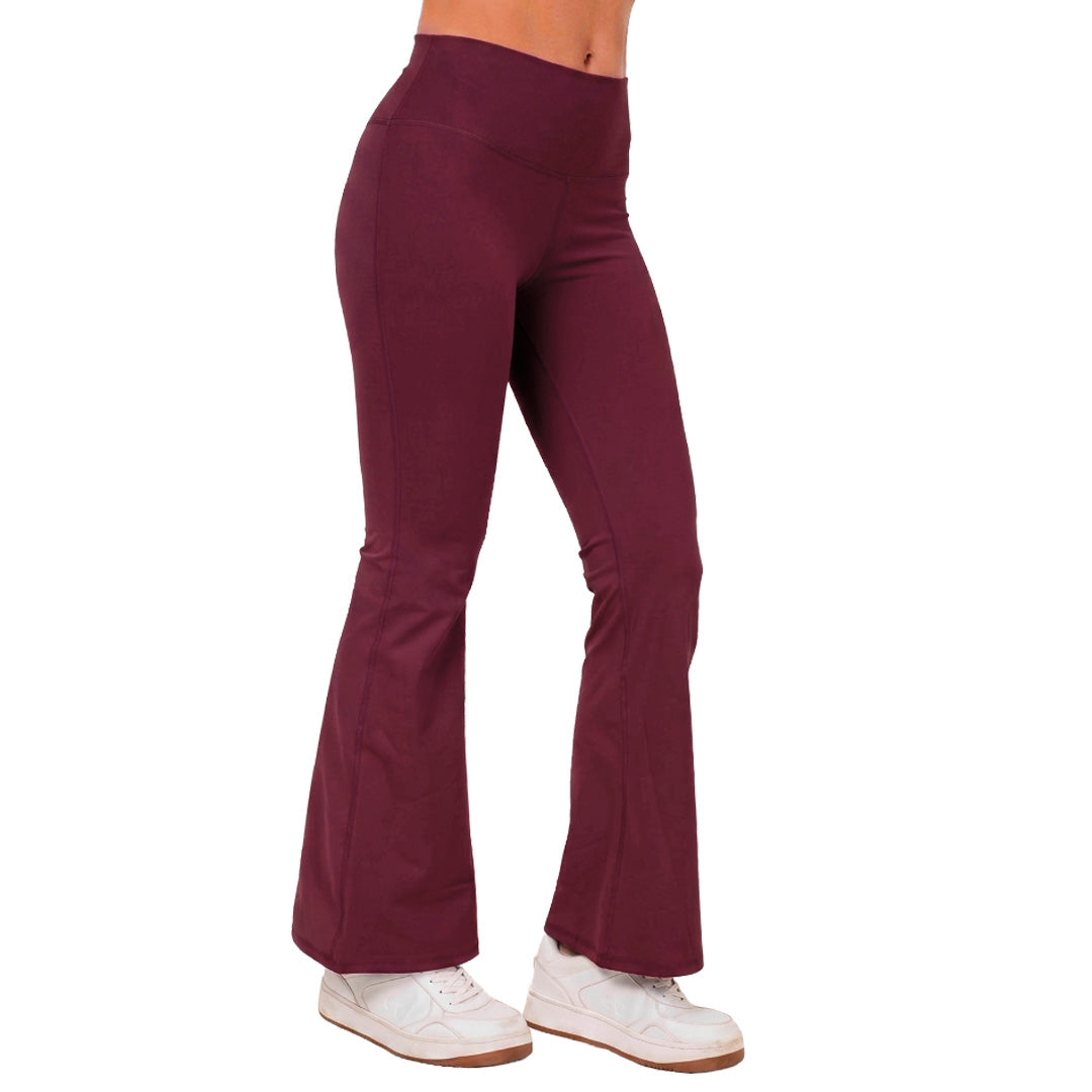 Pantalón mallón Boa vino acampanado