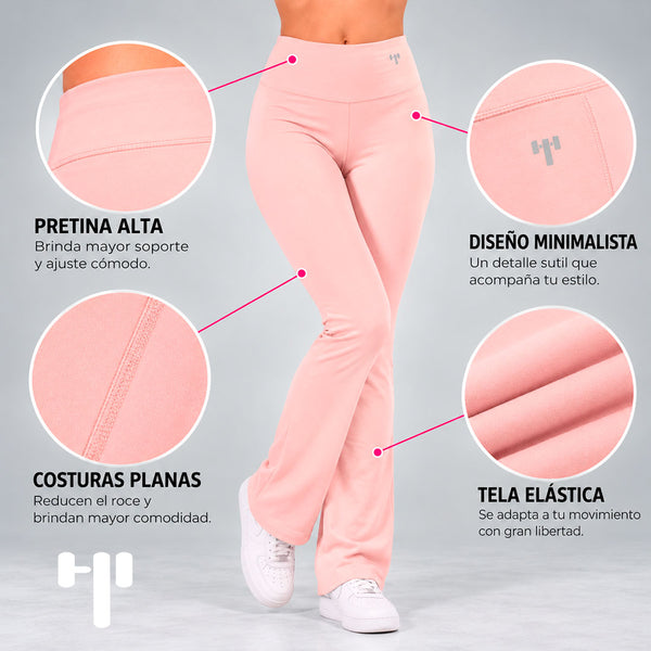 Mallón básico Slim Fit rosa acampanado - foto 1