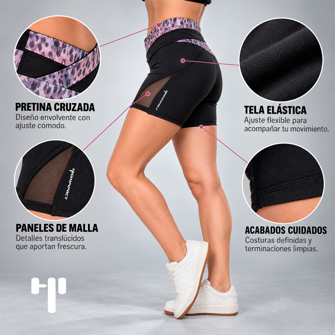 Bermuda Feli negra con transparencias - foto 1