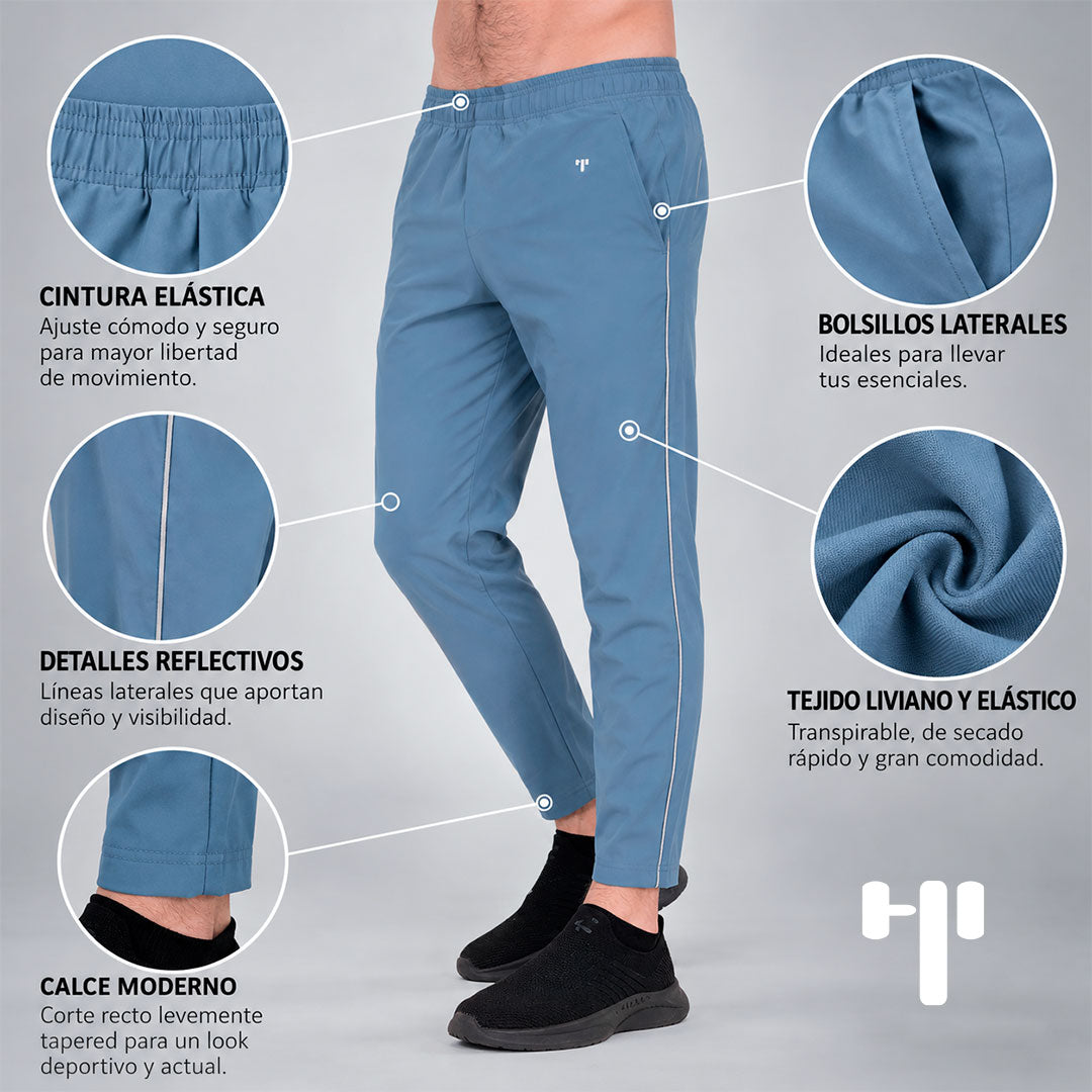 Pants Olympic azul de corte recto - foto 1