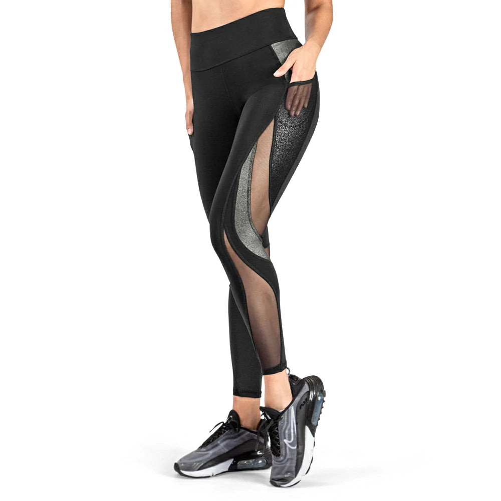 Leggings deportivo bolsas laterales Glanz High Impact