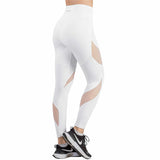 CAPRI DEPORTIVO PARA DAMA SOPORTE ABDOMINAL CON TRANSPARENCIAS ARMONIOSAS EN COLOR BLANCO - HIGH IMPACT