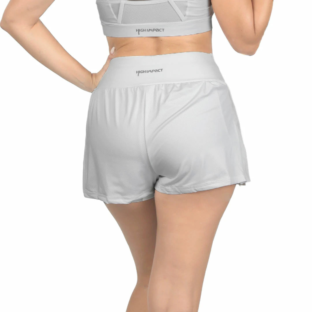Short doble blanco Básicos deportivo