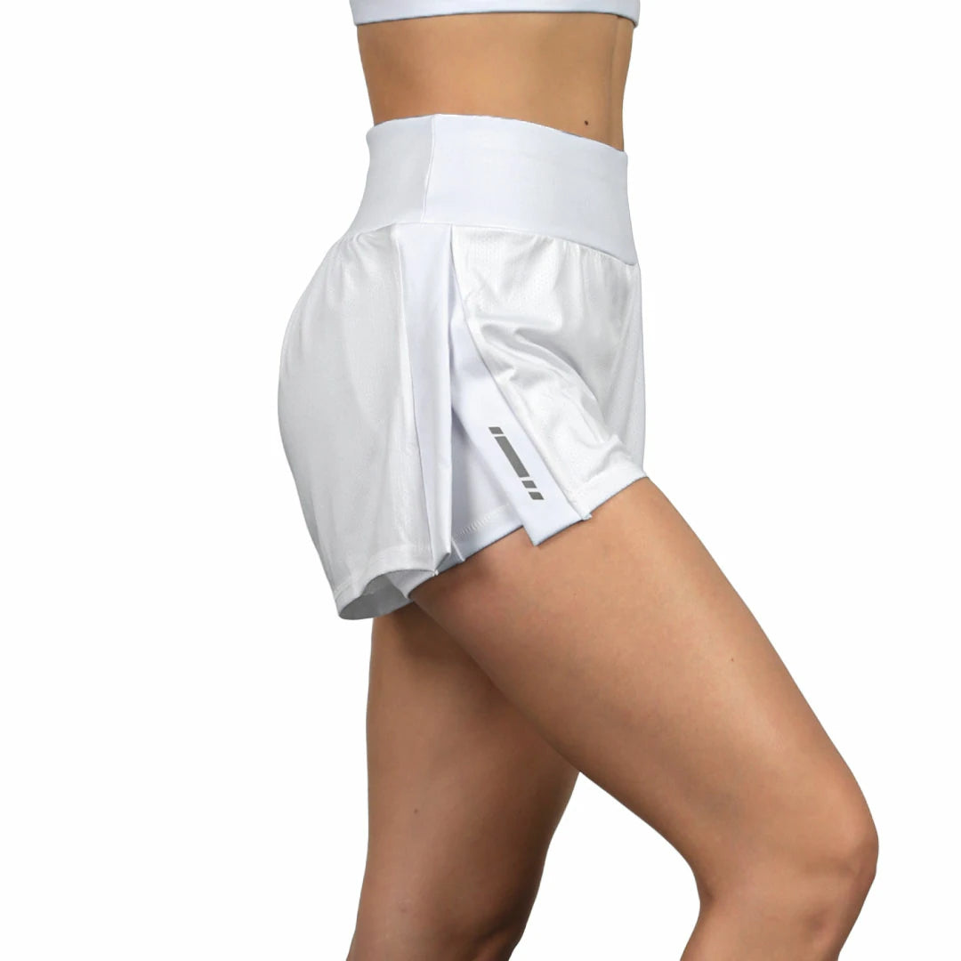 Short doble blanco Básicos deportivo