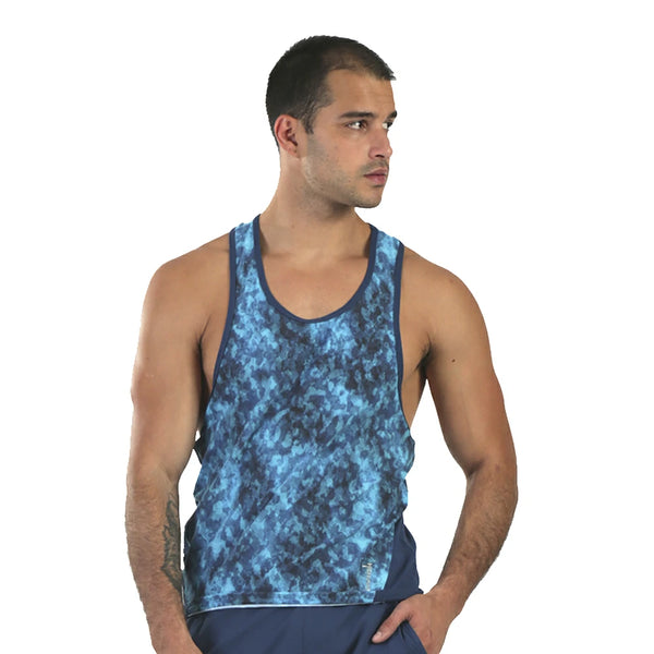 CAMISETA SIN MANGAS PARA CABALLERO CORTE ENTALLADO ESTAMPADO REEF- HIGH IMPACT