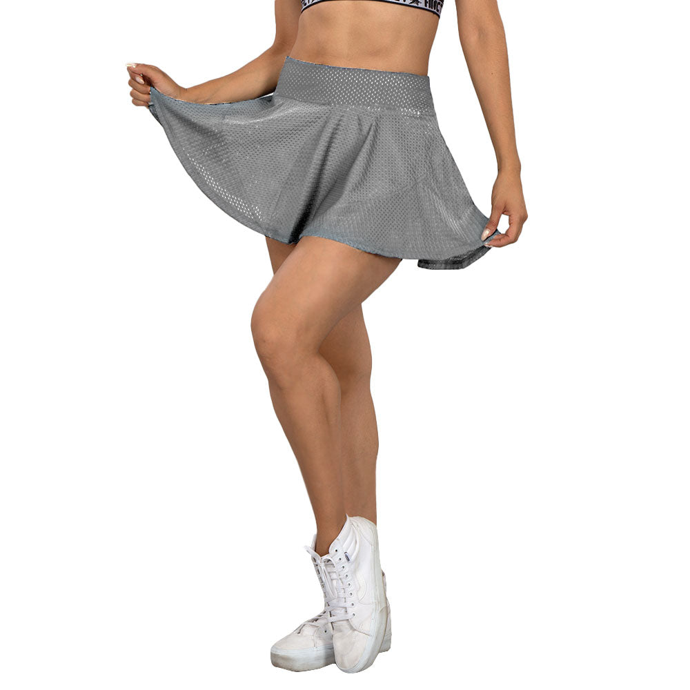 Falda Short deportiva smoke gris perla