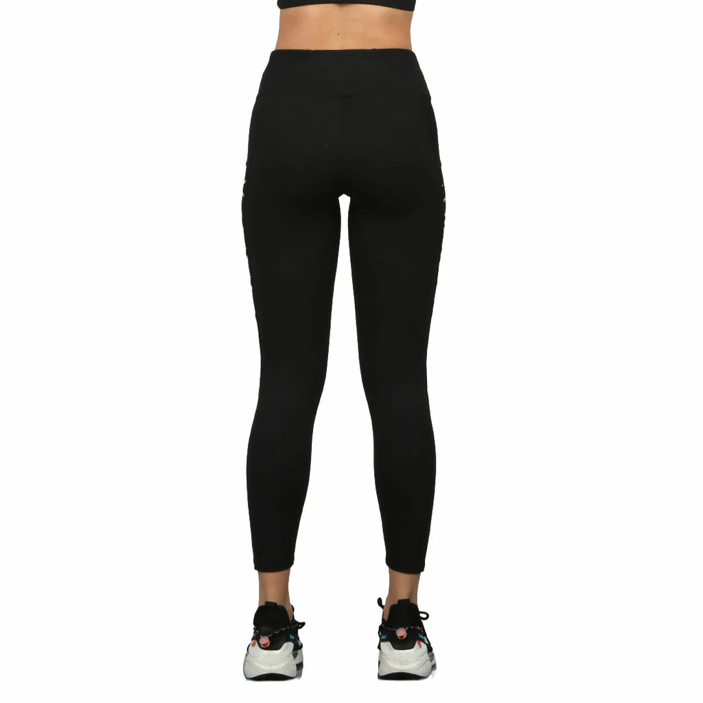 Leggings negros con cruces básicos