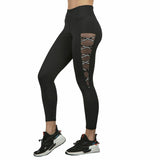 Leggings negros con cruces básicos