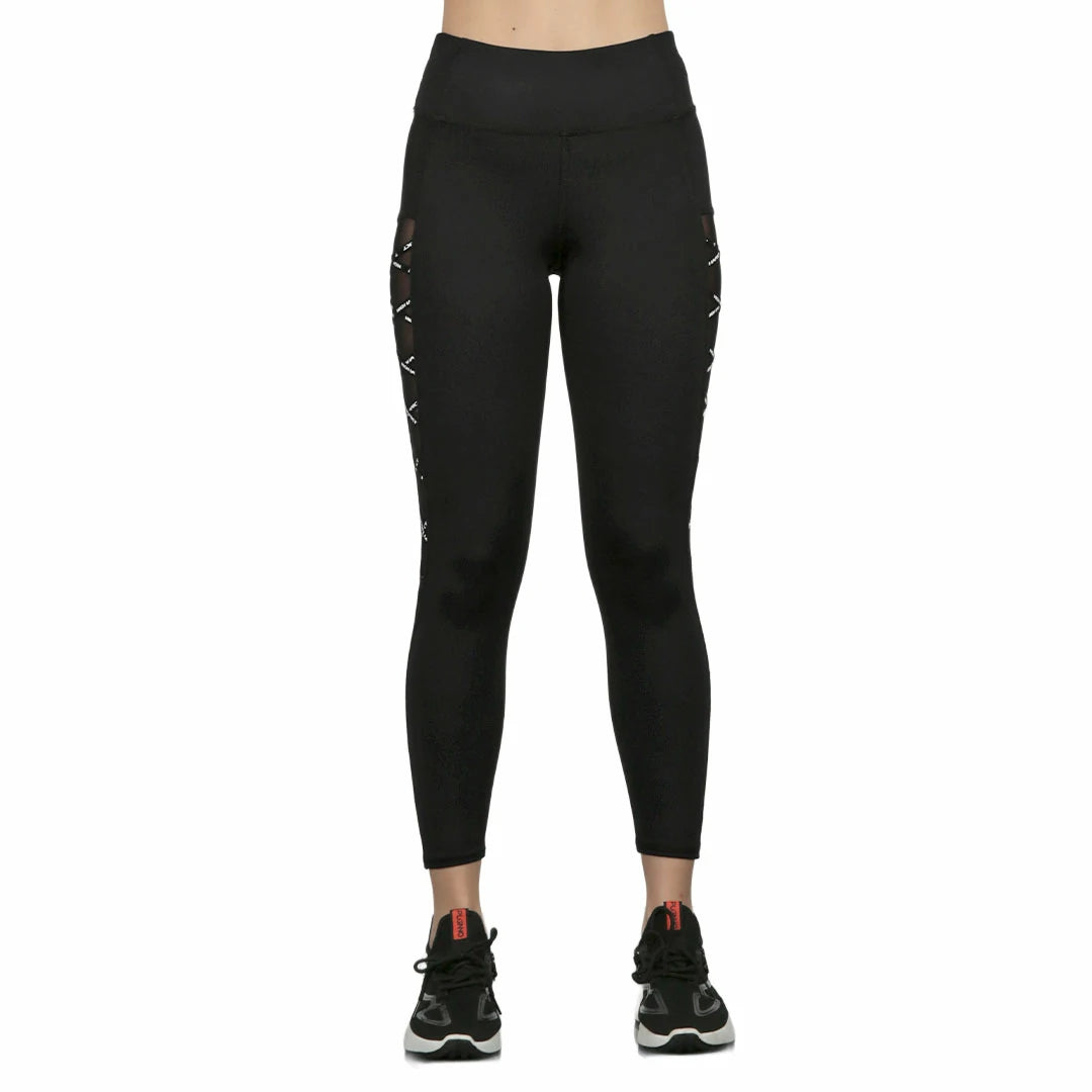 Leggings negros con cruces básicos
