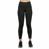 Leggings negros con cruces básicos