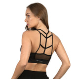 Top corto negro con tirates Básicos