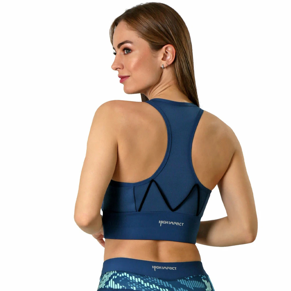 Top corto support bra deportivo para correr Kelvin High Impact