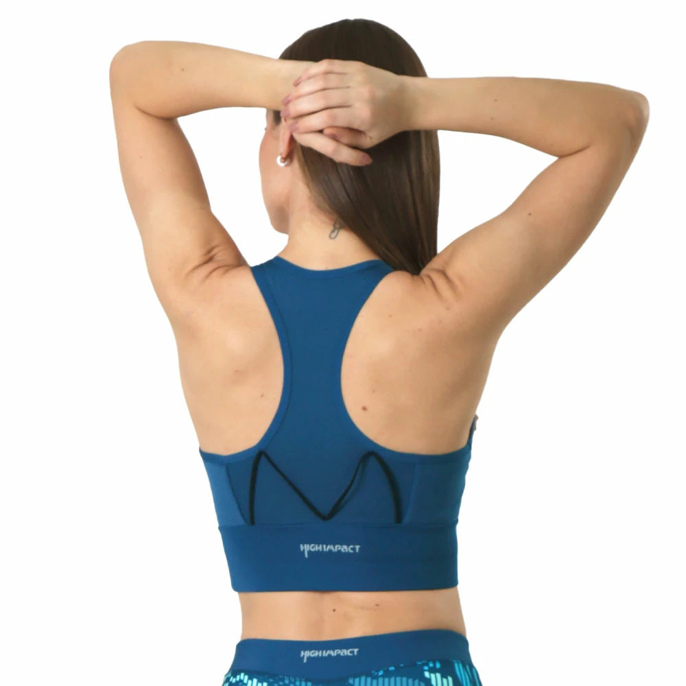 Top corto support bra deportivo para correr Kelvin High Impact