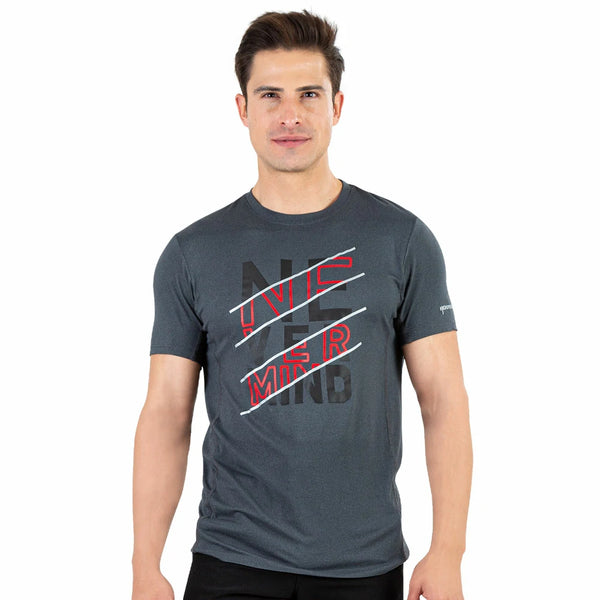 CAMISETA PARA CABALLERO GRIS DE MANGA CORTA CORTE ENTALLADO TACTO SUAVE ULTRA CONFORT  - HIGH IMPACT