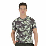 CAMISETA PARA CABALLERO NEGRO Y VERDE DE MANGA CORTA CORTE RECTO TACTO SUAVE ULTRA CONFORT - HIGH IMPACT
