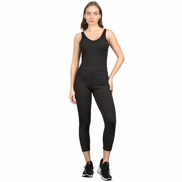 Unitardo negro con mesh básico