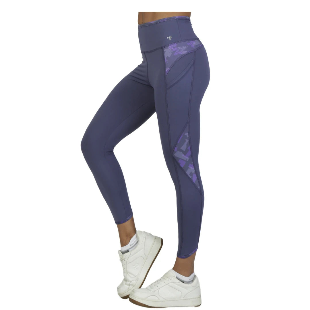 Capri morado con paneles decorativos y cintura alta UP AGAIN