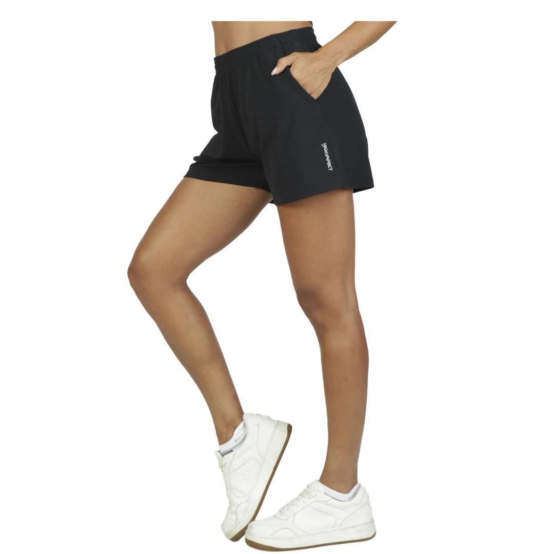 Short negro básico con bolsas INTER