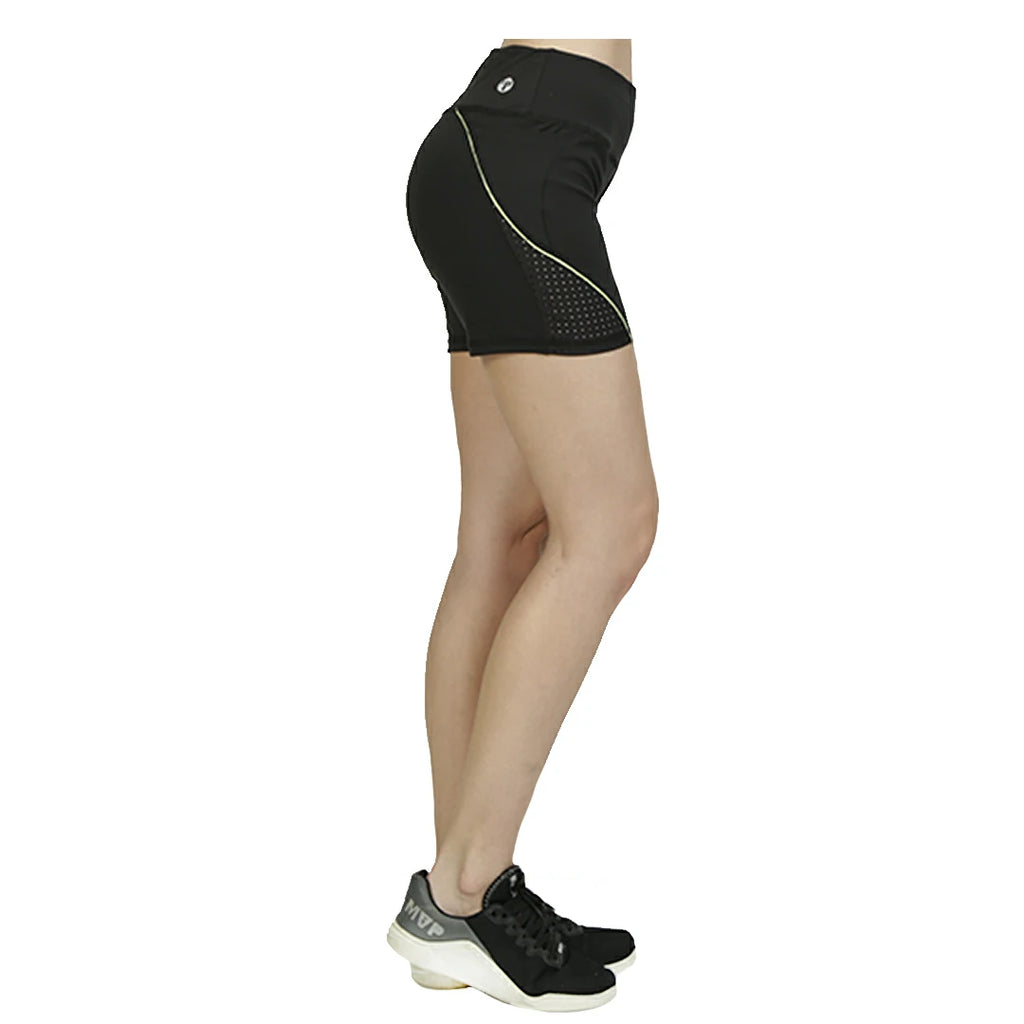 Short reflejante cintura alta GREEN GLOW