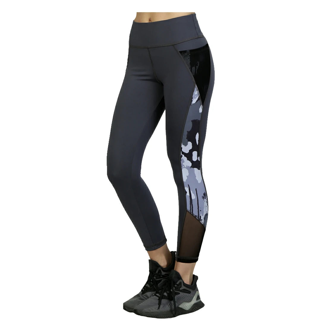 NICKER DEPORTIVO GRIS CON TRASNPARENCIA PARA DAMA CON PRETINA PARA SOPORTE ABDOMINAL  ENIGMATIC - HIGH IMPACT
