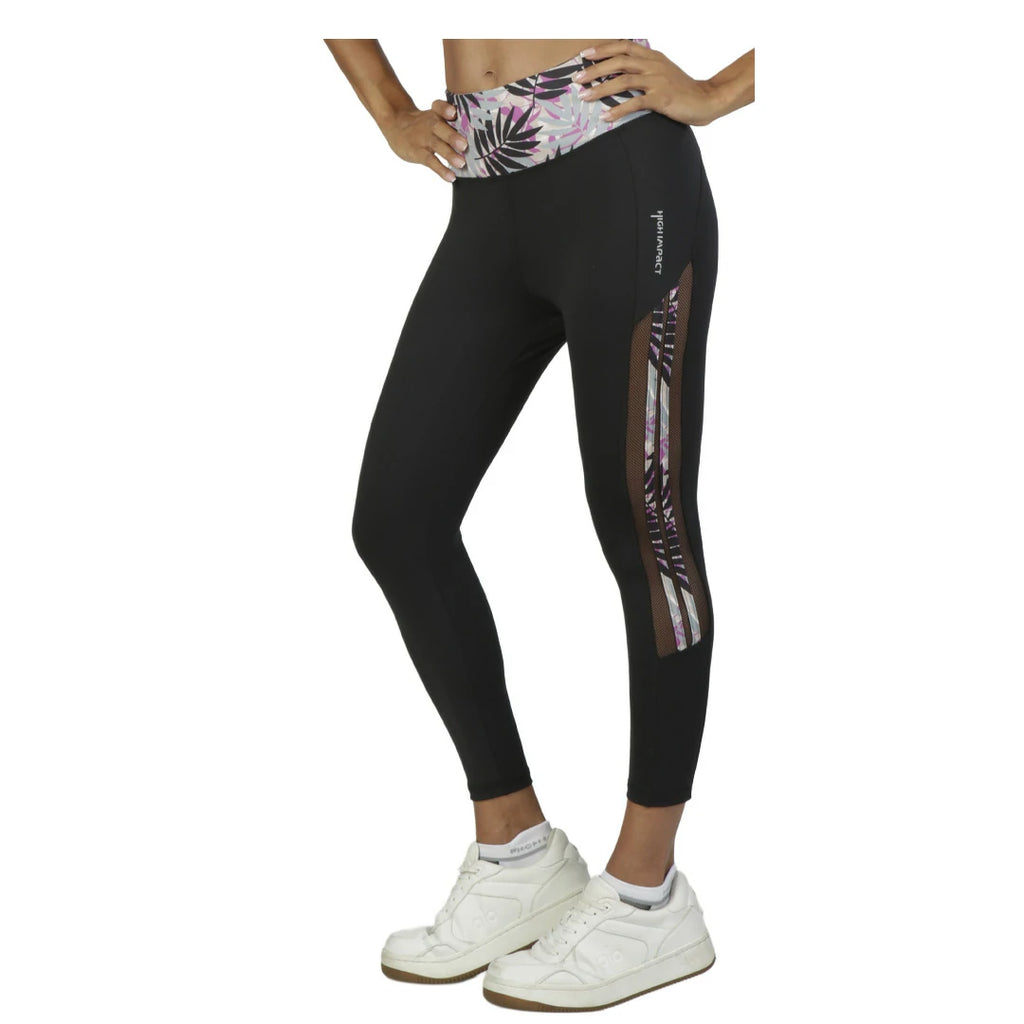 Capri negro con pretina ancha y efecto Up Lift WILD
