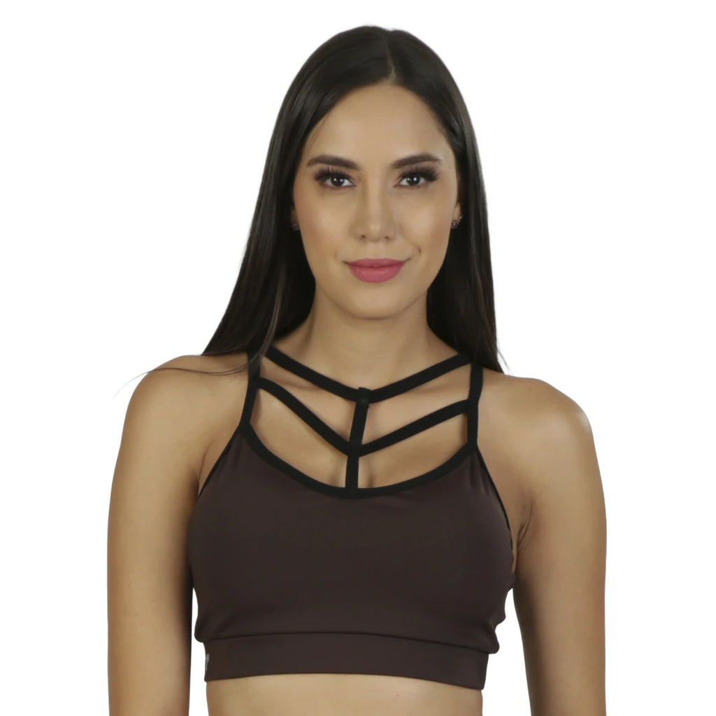 Top corto cruzado con malla INTER