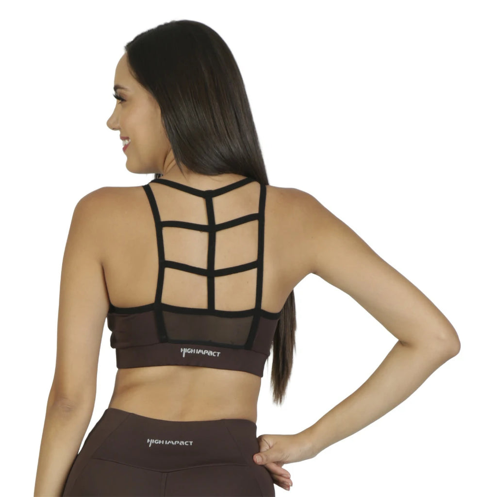 Top corto cruzado con malla INTER