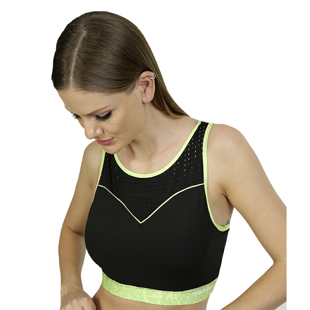 Top corto panel malla GREEN GLOW