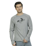 CAMISETA MANGA LARGA GRIS PARA CABALLERO TEXTURA EXTRA SUAVE -  HIGH IMPACT