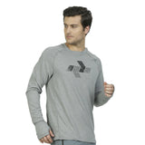 CAMISETA MANGA LARGA GRIS PARA CABALLERO TEXTURA EXTRA SUAVE -  HIGH IMPACT