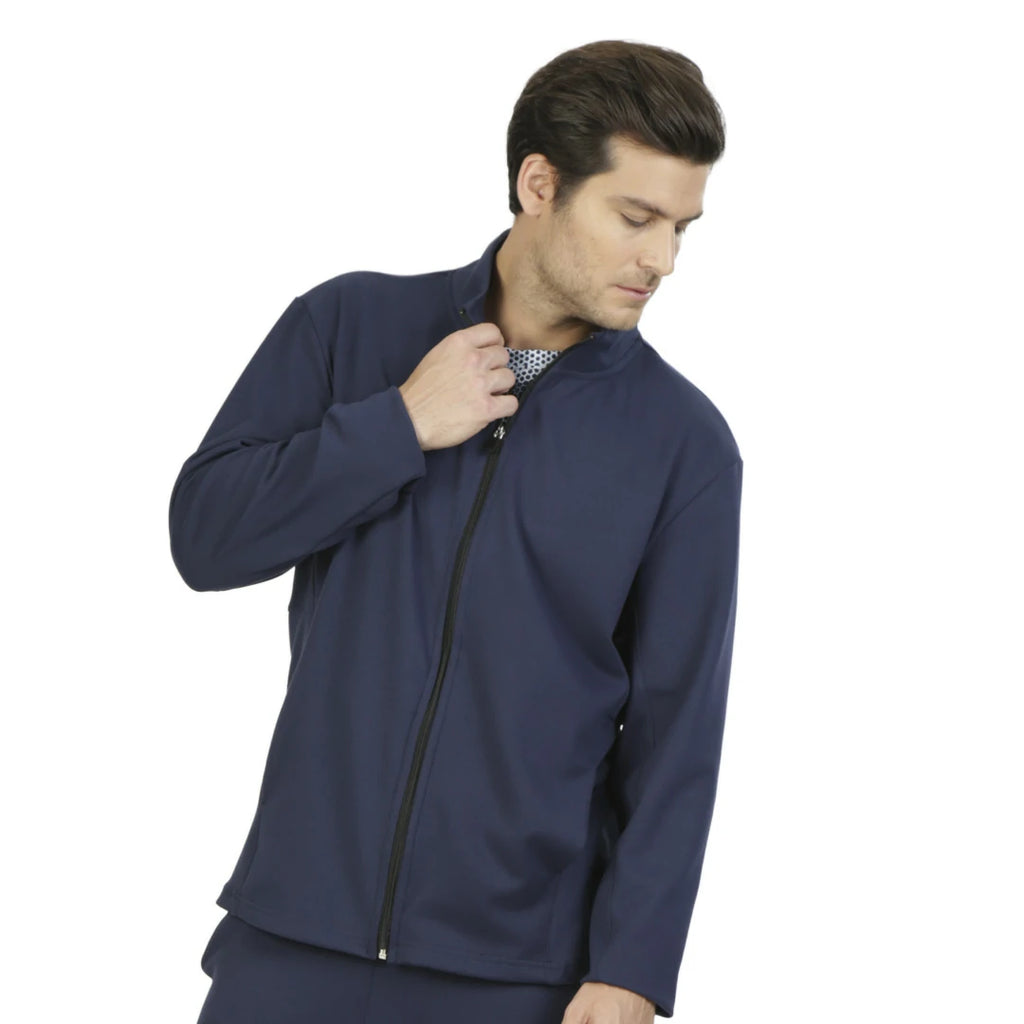 Chamarra deportiva corte recto con cuello alto CABALLERO