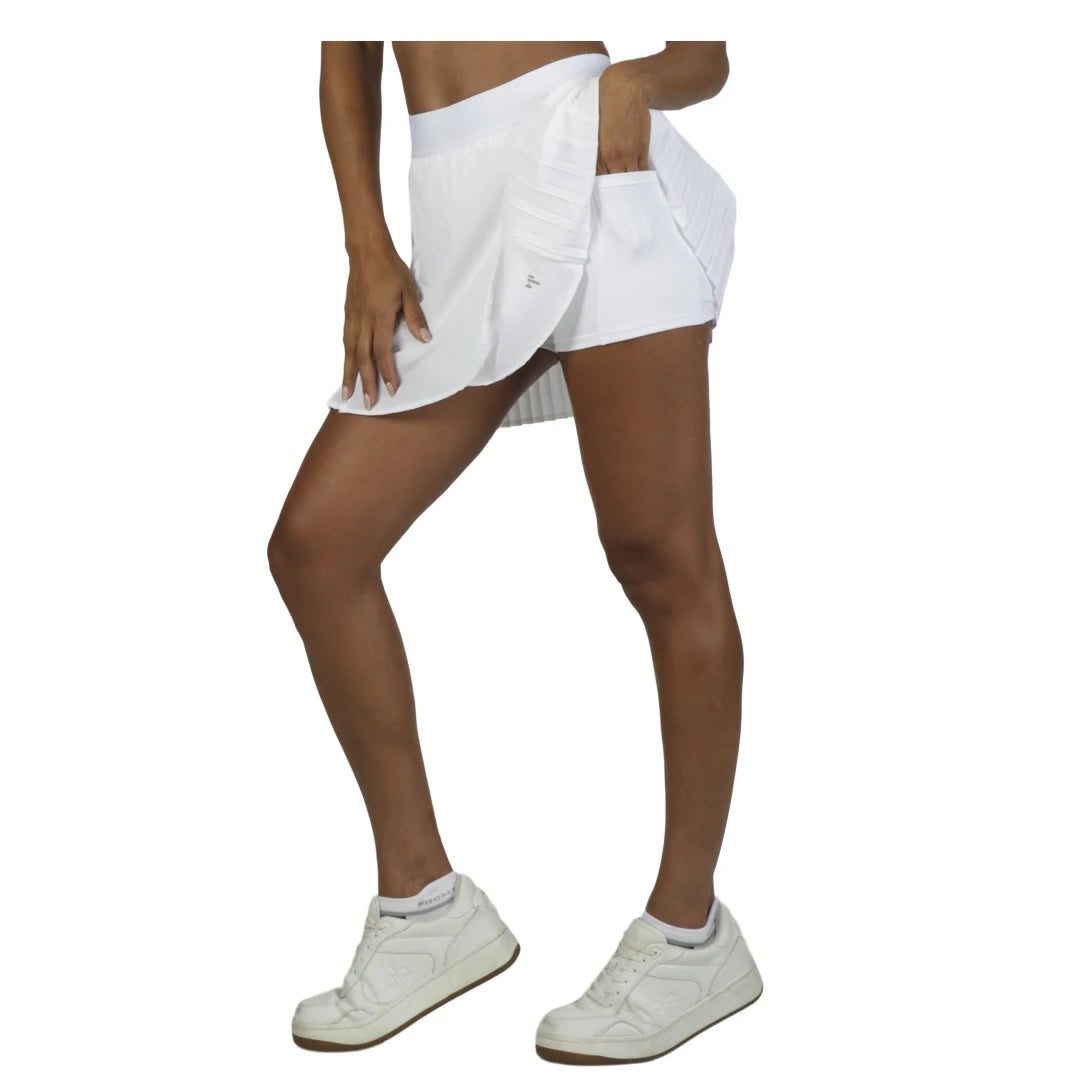 Falda-short blanca con short integrado SWIFT
