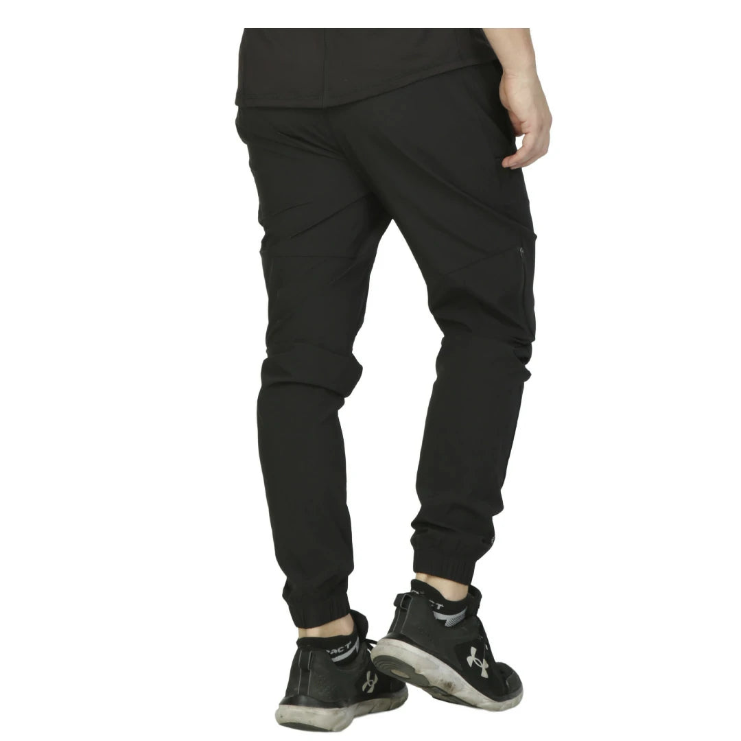 Pants slim negro con bolsillos y jareta Neutral Ground High Impact