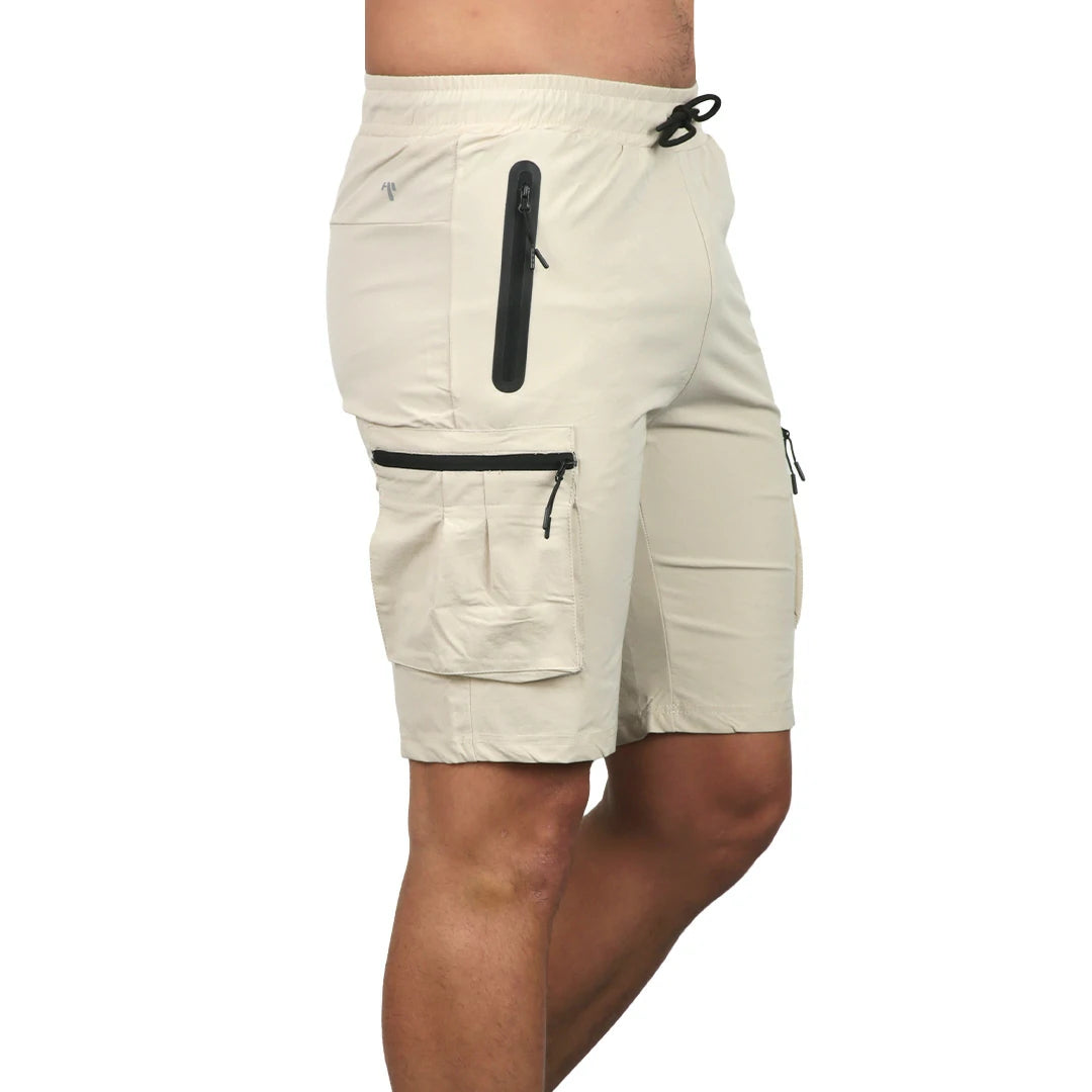 Short rompevientos con bolsillos neutral ground BEIGE